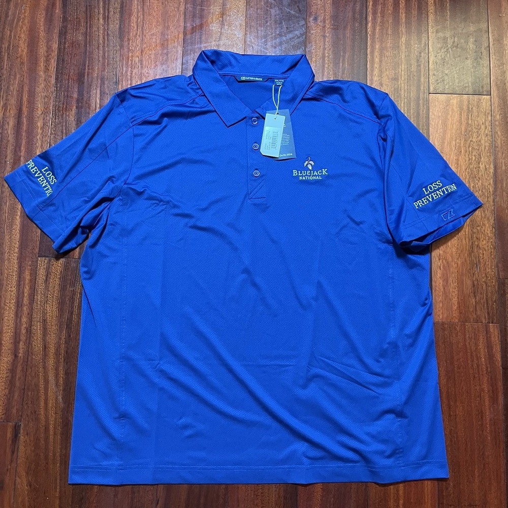 Bluejack National Golf Polo Shirt Mens XXL 2XL Cutter & Buck Loss Prevention NWT